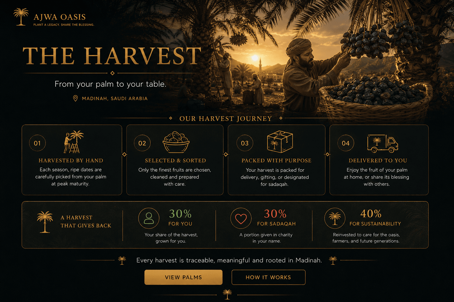 AJWA OASIS — The Harvest, from your palm to your table